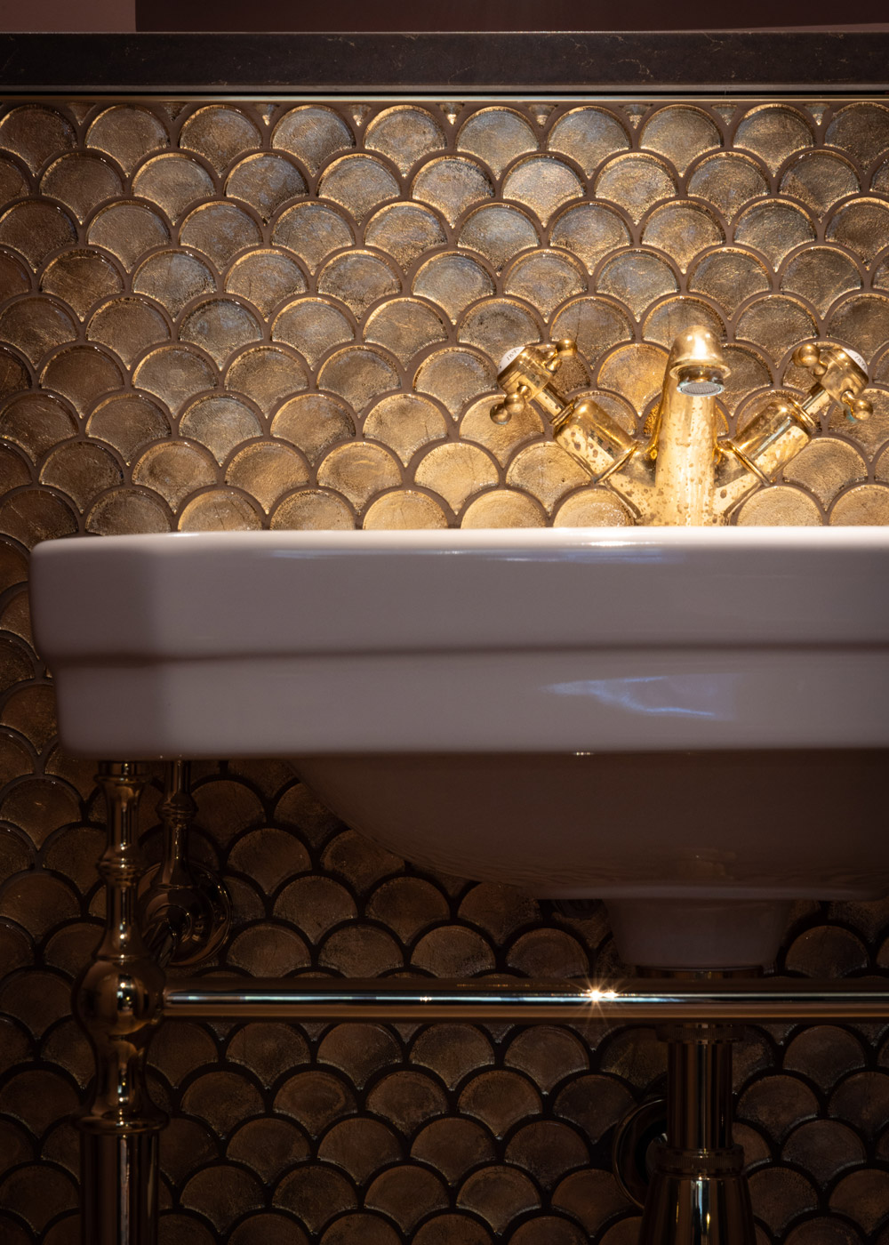 Basin brassware detail
