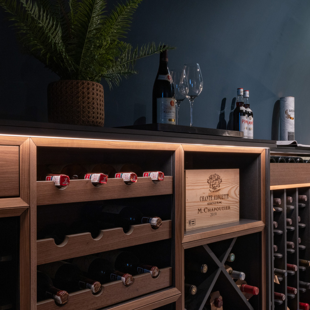A vaulted wine cellar and social space
